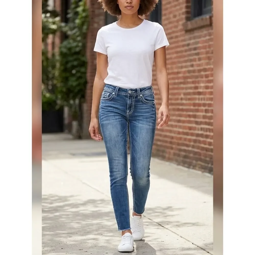 Miss Me Signature Boot Blue Stretch Jeans Women Size 26